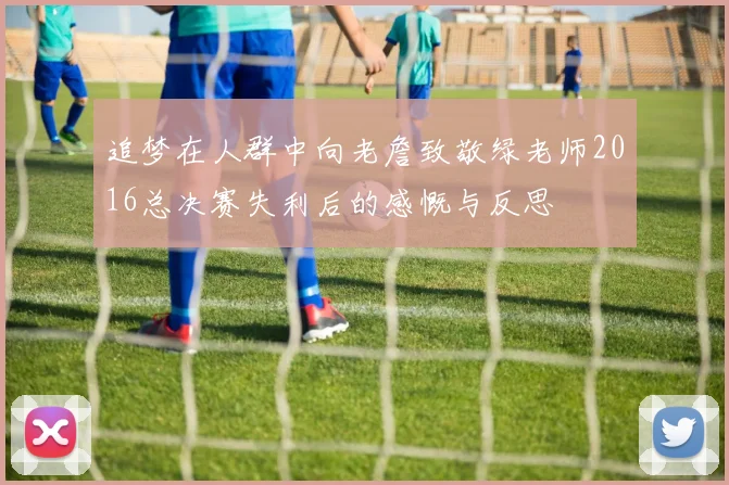 追梦在人群中向老詹致敬绿老师2016总决赛失利后的感慨与反思